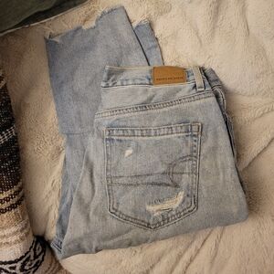American Eagle Ripped Mom Jeans